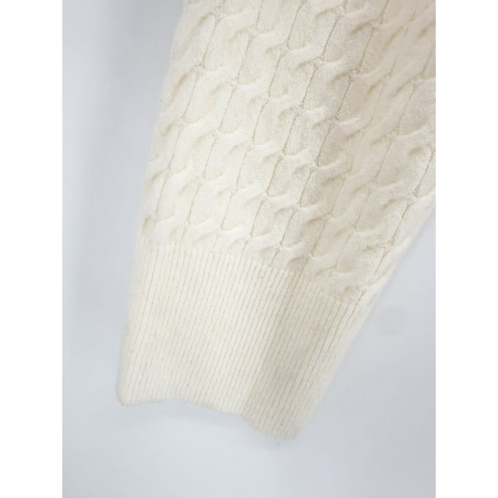 A New Day Women's Crewneck Cable-knit Pullover Sweater ivory XL - Picture 4 of 8
